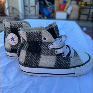 Black & White, Checkered, Wool, Converse All Star